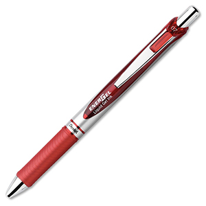 EnerGel Retractable Pen - Needle Tip Red.