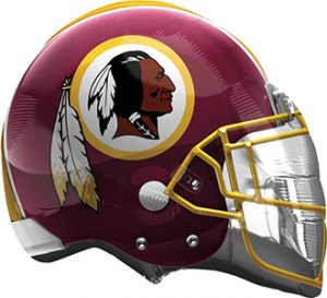 NFL Washington Redskins Helmet helium shape balloon by Anagram.