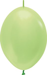12 inch LINK-O-LOONS Pearl Key Lime Betallatex balloon.