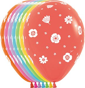 11 inch Wildflower Assortment of Betallatex Latex printed balloons by Betallic.