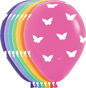 11 inch Butterfly Assortment of Betallatex Latex printed balloons by Betallic.