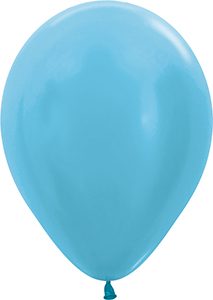 5 inch Pearl Caribbean Blue Betallatex Latex balloon by Betallic.