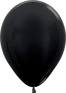 11 inch Metallic Black Betallatex Latex balloon by Betallic.