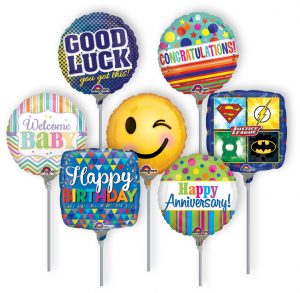 Pre-Inflated 9 inch Mini Balloons.