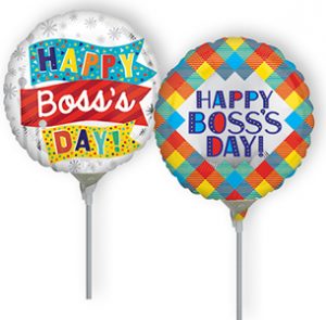 8001BS 9" Pre-inflated Boss's Day balloons