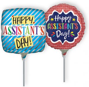 Pre-Inflated Assistants Day Balloons 9 inch.