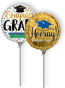 Pre-Inflated Graduation Shapes 4 inch.