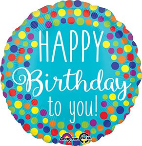 Happy Birthday to You Dots balloon by Anagram.