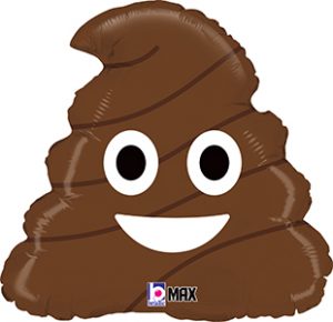 Emoji Poo Mighty Bright ballon by Betallic.