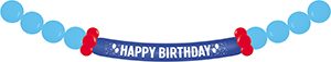 Birthday Boy Balloon Banner by Betallatex.