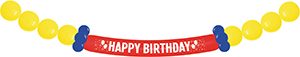 Happy Birthday Balloon Banner by Betallatex.