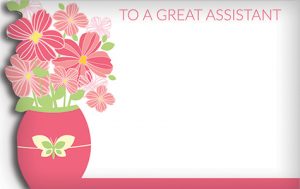7296 Assistants Day Enclosure Card