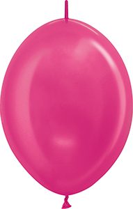 12 inch LINK-O-LOON Metallic Fuchsia Betallatex balloon.