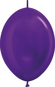 12 inch LINK-O-LOON Metallic Violet Betallatex balloon.