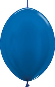12 inch LINK-O-LOON Metallic Blue Betallatex balloon.