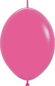 6 inch LINK-O-LOON Deluxe Fuchsia Betallatex balloon.