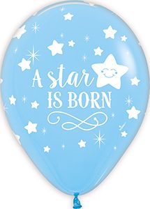 11 inch A Star Is Born - Boy Betallatex Latex printed balloon by Betallic.