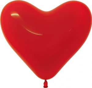 6 inch Crystal Red Heart Betallatex balloon.