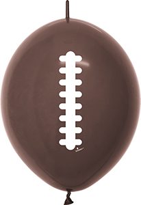 12 inch LINK-O-LOON Football printed Betallatex balloon.