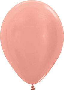 5 inch Metallic Rose Gold Betallatex Latex balloon by Betallic.