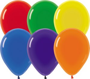 B51040 5 inch Crystal Assortment solid latex balloon