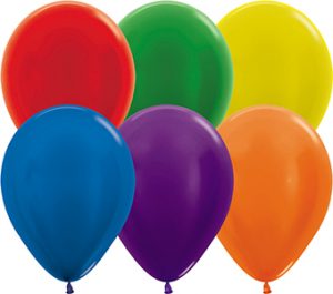 5 inch Metallic Assortment of Betallatex Latex balloons by Betallic.