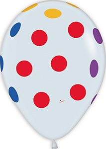 B53115 11 inch Multi Dots printed latex balloon