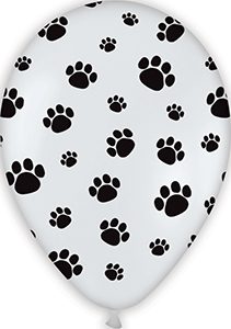 11 inch Paw Prints Betallatex Latex printed balloon by Betallic.