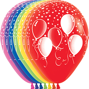 11 inch Party Balloons Assortment of Betallatex printed balloons by Betallic.