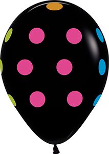 11 inch Multi Colored Polka Dots Betallatex Latex printed balloon by Betallic.