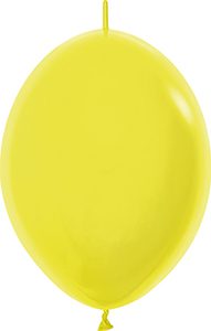 12 inch LINK-O-LOON Neon Yellow Betallatex balloon.