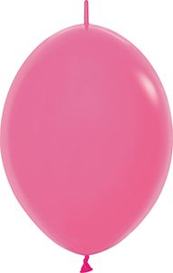 12 inch LINK-O-LOON Neon Magenta Betallatex balloon.