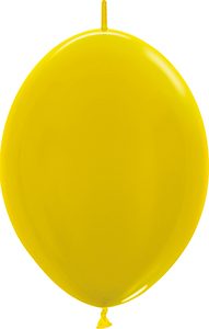 12 inch LINK-O-LOON Metallic Yellow Betallatex balloon.
