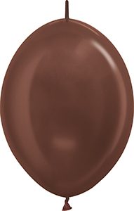 12 inch LINK-O-LOON Metallic Chocolate Betallatex balloon.