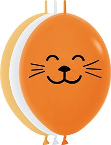 6 inch LINK-O-LOON Whiskers Assortment of Betallatex balloons.