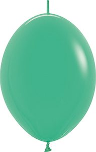 6 inch LINK-O-LOON Fashion Green Betallatex balloon.
