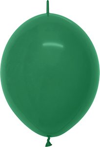 B6 inch LINK-O-LOON Fashion Forest Green Betallatex balloon.