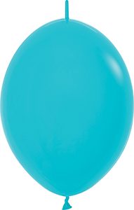 6 inch LINK-O-LOON Deluxe Turquoise Blue Betallatex balloon.