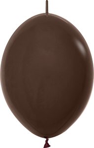 B54675 6 inch LINK-O-LOON Deluxe Chocolate solid latex balloon by Betallatex