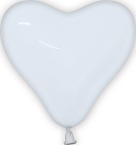 6 inch Fashion White Heart Betallatex balloon.