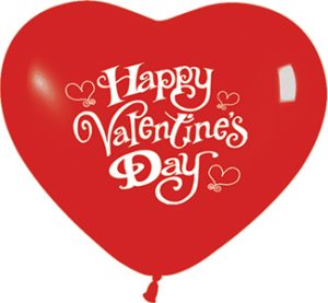 11 inch Red and Silver Valentine's Day Latex Heart by Betallatex.