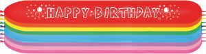 660 LINK-O-LOON Happy Birthday Assortment printed latex balloon by Betallatex