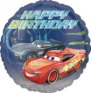 Cars 3 Birthday standard size balloon by Anagram.