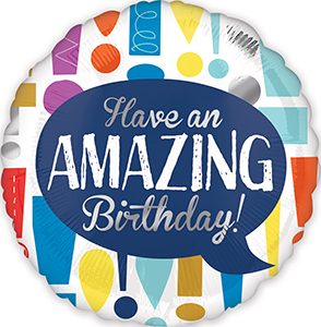 Amazing Birthday Standard size helium balloon by Anagram International