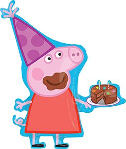 Peppa Pig Happy Birthday helium shape balloon by Anagram. 