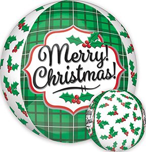 Christmas Holly Orbz balloon by Anagram.