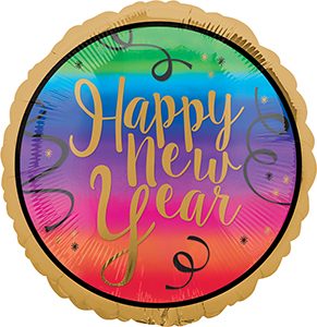 Colorful New Year balloon by Anagram.