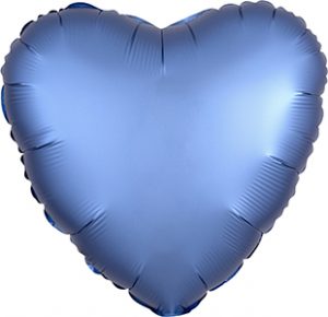 Satin Luxe Azure Heart balloon by Anagram