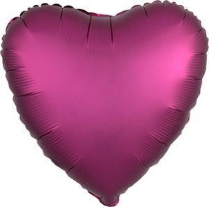 Satin Luxe Pomegranate Heart balloon by Anagram