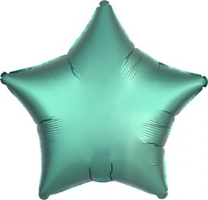 Satin Luxe Jade Star balloon by Anagram.